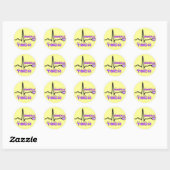 Sticker Rond Cadeaux Chirurgicaux Tech QRS Design (Feuille)