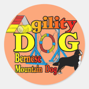 Sticker Rond Cadeaux d'agilité de Bernese