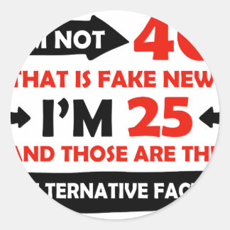 Sticker Rond Cadeaux d'anniversaire de 40e année