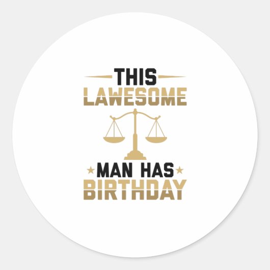 Sticker Rond Cadeaux d'anniversaire pour avocats | Avocat (Devant)