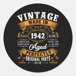 Sticker Rond Cadeaux d'anniversaire vintage 85 ans Hommes Femme