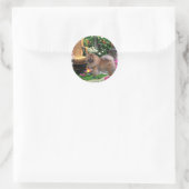 Sticker Rond Cadeaux d'art Chow Chow (Sac)