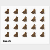 Sticker Rond Cadeaux d'art espagnol de terrain (Feuille)