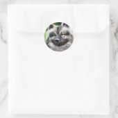 Sticker Rond Cadeaux d'art Keeshond (Sac)