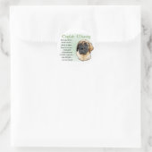 Sticker Rond Cadeaux d'art Mastiff anglais (Sac)
