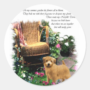 Sticker Rond Cadeaux d'art Norfolk Terrier