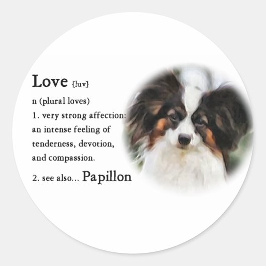 Sticker Rond Cadeaux d'art Papillon (Devant)