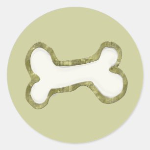 Sticker Rond Cadeaux d'art pour os de chien