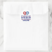 Sticker Rond Cadeaux de 50 ans (Sac)