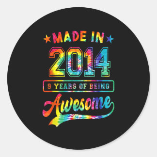 Sticker Rond Cadeaux De 9 Ans Pour 9 Ans Fille Ados Fabriqués