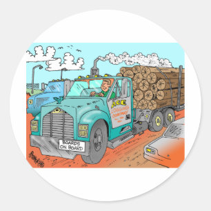 Sticker Rond Cadeaux de camionneur