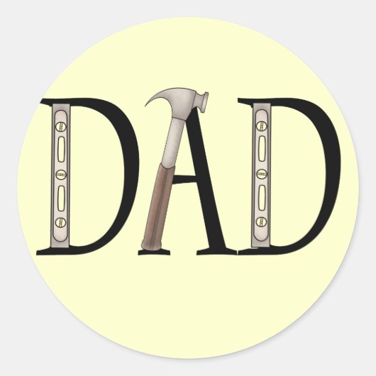 Sticker Rond Cadeaux de charpentier (Devant)