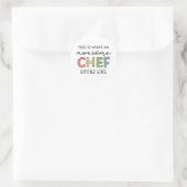 Sticker Rond Cadeaux de Chef géniaux | Meilleur Chef Jamais Drô (Sac)