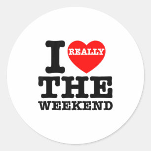 Sticker Rond Cadeaux de couple de camping drôle de week-end Je