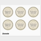 Sticker Rond Cadeaux De Cuisine Maison Chic Kraft Vacances (Feuille)
