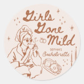 Sticker Rond Cadeaux de Fête de Fiançailles pour Demoiselles d' (Devant)