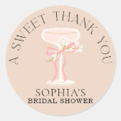 Sticker Rond Cadeaux de fête de mariage pour le brunch et le ch (Devant)