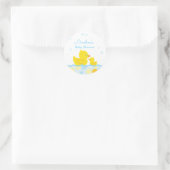 Sticker Rond Cadeaux de fête pour bébé Canard en Caoutchouc (Sac)