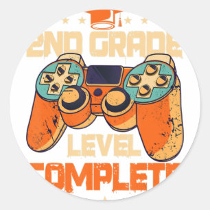 Sticker Rond cadeaux de fin d'études de 2e année garçon fille d