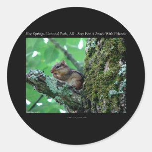 Sticker Rond Cadeaux de friandises pour tamias du Parc national