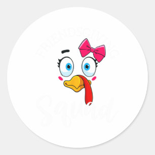 Sticker Rond Cadeaux de Friendsgiving Squad Bonne Action de grâ
