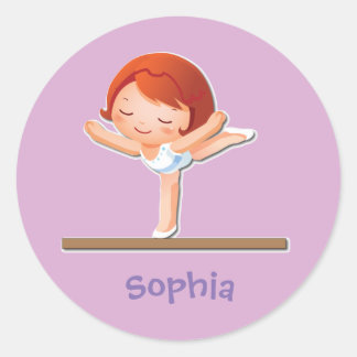 Sticker Rond Cadeaux de gymnastique personnalisés