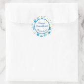 Sticker Rond Cadeaux de Hanoukka (Sac)