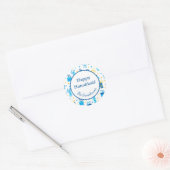 Sticker Rond Cadeaux de Hanoukka (Enveloppe)