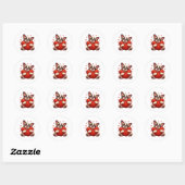 Sticker Rond Cadeaux de la Saint-Valentin Pitbull (Feuille)