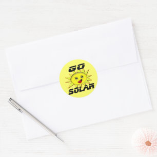 Sticker Rond Cadeaux de l'énergie solaire et produits promotion
