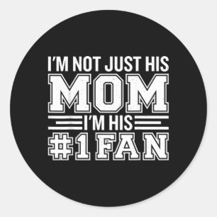 Sticker Rond Cadeaux de maman de baseball Bisonrel volant Pas m