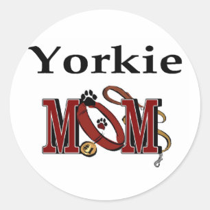 Sticker Rond Cadeaux de maman de Yorkie