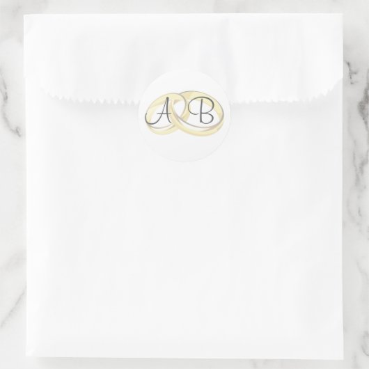 Sticker Rond Cadeaux de mariage (Sac)