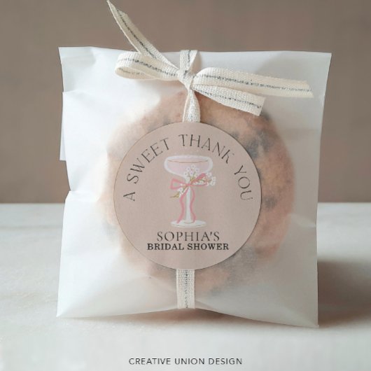 Sticker Rond Cadeaux de mariage pour un brunch et du champagne