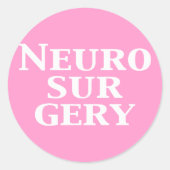 Sticker Rond Cadeaux de neurochirurgie (Devant)