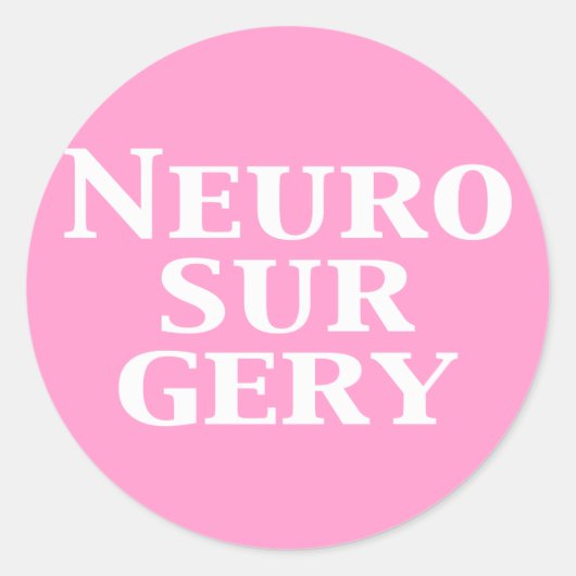 Sticker Rond Cadeaux de neurochirurgie (Devant)