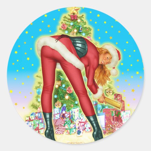 Sticker Rond "Cadeaux de Noël" (Devant)