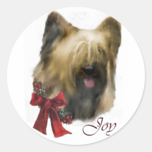 Sticker Rond Cadeaux de Noël Briard