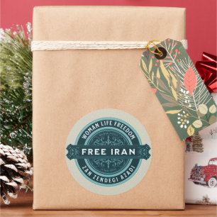 Sticker Rond Cadeaux de Noël iraniens en vrac pour des collégie