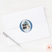 Sticker Rond Cadeaux de Noël Papillon (Enveloppe)