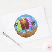 Sticker Rond cadeaux de pirates oh (Enveloppe)