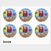 Sticker Rond cadeaux de pirates oh (Feuille)