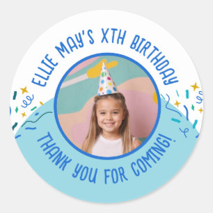 Sticker Rond Cadeaux de remerciement de photo personnalisée pou