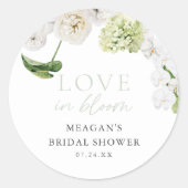 Sticker Rond Cadeaux de Remerciement pour Mariage Fleur d'Amour (Devant)