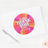 Sticker Rond Cadeaux de Remerciement Soirée Disco Rétro Années  (Enveloppe)