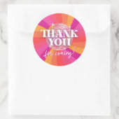 Sticker Rond Cadeaux de Remerciement Soirée Disco Rétro Années  (Sac)