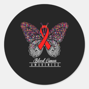 Sticker Rond Cadeaux de sensibilisation au cancer du sang pour