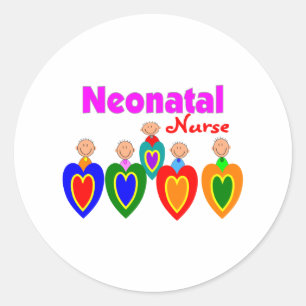 Sticker Rond Cadeaux de soins infirmiers néonatals—Bébés adorab
