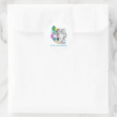 Sticker Rond Cadeaux de soutien au ruban de sensibilisation au  (Sac)