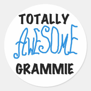 Sticker Rond Cadeaux de T-shirts bleu Grammie absolument géniau